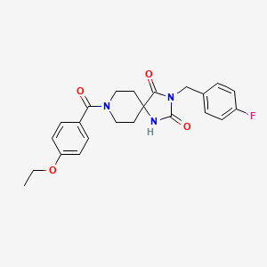 molecular formula C23H24FN3O4 B2362849 8-(4-ethoxybenzoyl)-3-[(4-fluorophenyl)methyl]-1,3,8-triazaspiro[4.5]decane-2,4-dione CAS No. 1021067-00-4