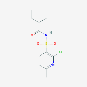 molecular formula C11H15ClN2O3S B2362868 N-(2-Chloro-6-methylpyridin-3-yl)sulfonyl-2-methylbutanamide CAS No. 2418649-78-0