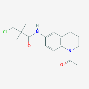 molecular formula C16H21ClN2O2 B2362886 N-(1-acetyl-1,2,3,4-tetrahydroquinolin-6-yl)-3-chloro-2,2-dimethylpropanamide CAS No. 942005-46-1