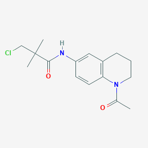 N-(1-acetyl-3,4-dihydro-2H-quinolin-6-yl)-3-chloro-2,2-dimethylpropanamide