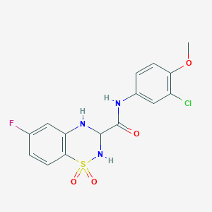 N-(3-chloro-4-methoxyphenyl)-6-fluoro-3,4-dihydro-2H-benzo[e][1,2,4]thiadiazine-3-carboxamide 1,1-dioxide