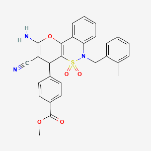 Methyl 4-[2-amino-3-cyano-6-(2-methylbenzyl)-5,5-dioxido-4,6-dihydropyrano[3,2-c][2,1]benzothiazin-4-yl]benzoate