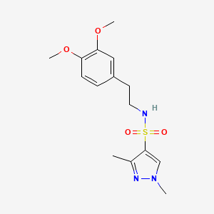molecular formula C15H21N3O4S B2362920 N-[2-(3,4-dimethoxyphenyl)ethyl]-1,3-dimethyl-1H-pyrazole-4-sulfonamide CAS No. 900381-25-1