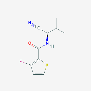 molecular formula C10H11FN2OS B2362922 N-[(1R)-1-cyano-2-methylpropyl]-3-fluorothiophene-2-carboxamide CAS No. 2093466-34-1