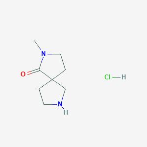 molecular formula C8H15ClN2O B2362927 2-Methyl-2,7-diazaspiro[4.4]nonan-1-one hydrochloride CAS No. 1203686-07-0