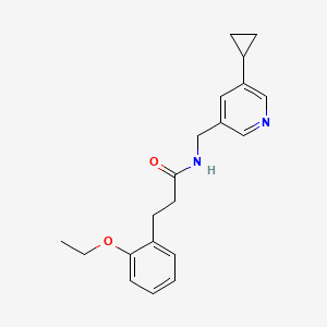 molecular formula C20H24N2O2 B2362953 N-[(5-cyclopropylpyridin-3-yl)methyl]-3-(2-ethoxyphenyl)propanamide CAS No. 2034233-17-3