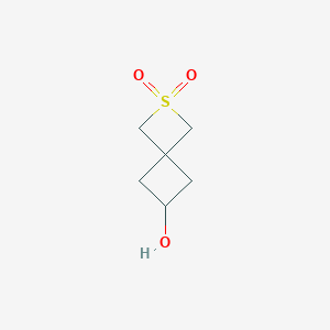 molecular formula C6H10O3S B2362985 6-Hydroxy-2-thiaspiro[3.3]heptane 2,2-dioxide CAS No. 1936102-87-2