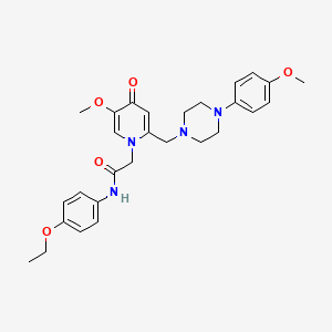 molecular formula C28H34N4O5 B2363011 N-(4-ethoxyphenyl)-2-(5-methoxy-2-((4-(4-methoxyphenyl)piperazin-1-yl)methyl)-4-oxopyridin-1(4H)-yl)acetamide CAS No. 921479-35-8