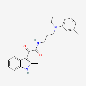 molecular formula C23H27N3O2 B2363023 N-(3-(ethyl(m-tolyl)amino)propyl)-2-(2-methyl-1H-indol-3-yl)-2-oxoacetamide CAS No. 862813-64-7