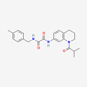 molecular formula C23H27N3O3 B2363101 N'-[(4-methylphenyl)methyl]-N-[1-(2-methylpropanoyl)-1,2,3,4-tetrahydroquinolin-7-yl]ethanediamide CAS No. 941893-79-4