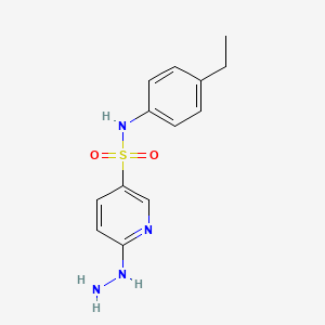 molecular formula C13H16N4O2S B2363131 N-(4-ethylphenyl)-6-hydrazinylpyridine-3-sulfonamide CAS No. 1040053-82-4