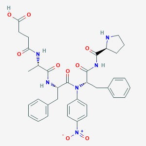 molecular formula C36H40N6O9 B236317 Suc-Ala-Phe-Pro-Phe-pNA CAS No. 128802-73-3