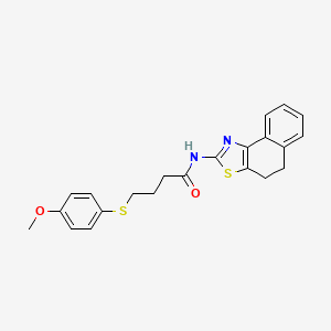 molecular formula C22H22N2O2S2 B2363242 4-[(4-methoxyphenyl)sulfanyl]-N-{4H,5H-naphtho[1,2-d][1,3]thiazol-2-yl}butanamide CAS No. 922892-11-3