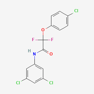 molecular formula C14H8Cl3F2NO2 B2363277 2-(4-chlorophenoxy)-N-(3,5-dichlorophenyl)-2,2-difluoroacetamide CAS No. 251096-75-0