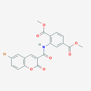 dimethyl 2-{[(6-bromo-2-oxo-2H-chromen-3-yl)carbonyl]amino}terephthalate