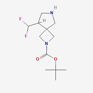 molecular formula C12H20F2N2O2 B2363289 Tert-butyl 5-(difluoromethyl)-2,7-diazaspiro[3.4]octane-2-carboxylate CAS No. 2385017-21-8