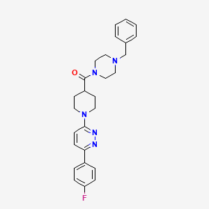 (4-Benzylpiperazin-1-yl)(1-(6-(4-fluorophenyl)pyridazin-3-yl)piperidin-4-yl)methanone