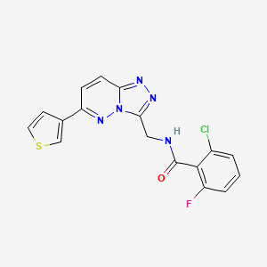 2-chloro-6-fluoro-N-((6-(thiophen-3-yl)-[1,2,4]triazolo[4,3-b]pyridazin-3-yl)methyl)benzamide