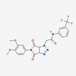 2-[5-(3,4-dimethoxyphenyl)-4,6-dioxo-4,5,6,6a-tetrahydropyrrolo[3,4-d][1,2,3]triazol-1(3aH)-yl]-N-[3-(trifluoromethyl)phenyl]acetamide
