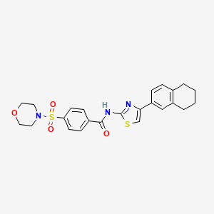 4-morpholin-4-ylsulfonyl-N-[4-(5,6,7,8-tetrahydronaphthalen-2-yl)-1,3-thiazol-2-yl]benzamide