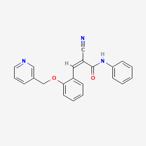 (Z)-2-cyano-N-phenyl-3-[2-(pyridin-3-ylmethoxy)phenyl]prop-2-enamide