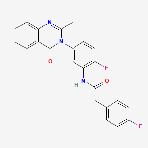 molecular formula C23H17F2N3O2 B2363343 N-(2-fluoro-5-(2-methyl-4-oxoquinazolin-3(4H)-yl)phenyl)-2-(4-fluorophenyl)acetamide CAS No. 899758-37-3