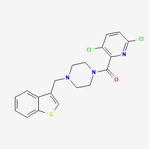B2363348 1-[(1-Benzothiophen-3-yl)methyl]-4-(3,6-dichloropyridine-2-carbonyl)piperazine CAS No. 1111503-00-4