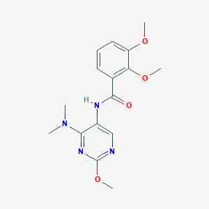 molecular formula C16H20N4O4 B2363442 N-[4-(dimethylamino)-2-methoxypyrimidin-5-yl]-2,3-dimethoxybenzamide CAS No. 1797815-63-4