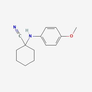 molecular formula C14H18N2O B2363447 1-(4-Methoxyanilino)cyclohexane-1-carbonitrile CAS No. 70441-14-4