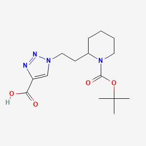 1-(2-(1-(tert-Butoxycarbonyl)piperidin-2-yl)ethyl)-1H-1,2,3-triazole-4-carboxylic acid