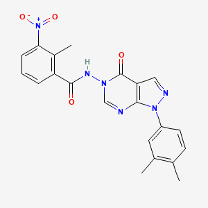 N-(1-(3,4-dimethylphenyl)-4-oxo-1H-pyrazolo[3,4-d]pyrimidin-5(4H)-yl)-2-methyl-3-nitrobenzamide