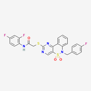 N-(2,4-difluorophenyl)-2-((6-(4-fluorobenzyl)-5,5-dioxido-6H-benzo[c]pyrimido[4,5-e][1,2]thiazin-2-yl)thio)acetamide