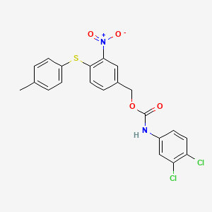 4-[(4-methylphenyl)sulfanyl]-3-nitrobenzyl N-(3,4-dichlorophenyl)carbamate