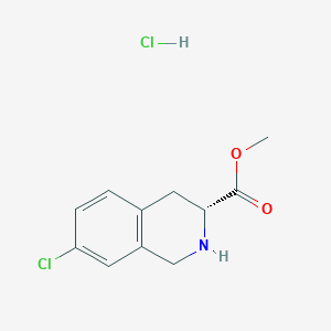 Methyl (3R)-7-chloro-1,2,3,4-tetrahydroisoquinoline-3-carboxylate;hydrochloride