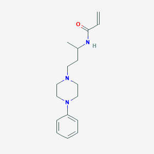 molecular formula C17H25N3O B2363508 N-[4-(4-Phenylpiperazin-1-yl)butan-2-yl]prop-2-enamide CAS No. 2411224-15-0