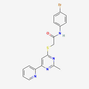 N-(4-bromophenyl)-2-((2-methyl-6-(pyridin-2-yl)pyrimidin-4-yl)thio)acetamide