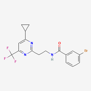 3-bromo-N-(2-(4-cyclopropyl-6-(trifluoromethyl)pyrimidin-2-yl)ethyl)benzamide
