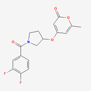 4-((1-(3,4-difluorobenzoyl)pyrrolidin-3-yl)oxy)-6-methyl-2H-pyran-2-one