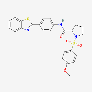 N-(4-(benzo[d]thiazol-2-yl)phenyl)-1-((4-methoxyphenyl)sulfonyl)pyrrolidine-2-carboxamide