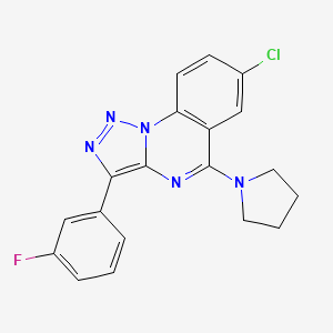 7-Chloro-3-(3-fluorophenyl)-5-pyrrolidin-1-yltriazolo[1,5-a]quinazoline