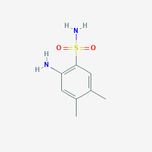 molecular formula C8H12N2O2S B2363524 2-Amino-4,5-dimethylbenzene-1-sulfonamide CAS No. 1042519-80-1