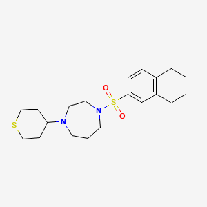 1-(tetrahydro-2H-thiopyran-4-yl)-4-((5,6,7,8-tetrahydronaphthalen-2-yl)sulfonyl)-1,4-diazepane