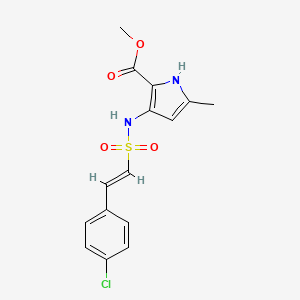 methyl 3-[[(E)-2-(4-chlorophenyl)ethenyl]sulfonylamino]-5-methyl-1H-pyrrole-2-carboxylate