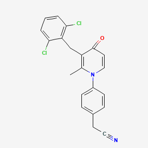 2-{4-[3-(2,6-dichlorobenzyl)-2-methyl-4-oxo-1(4H)-pyridinyl]phenyl}acetonitrile