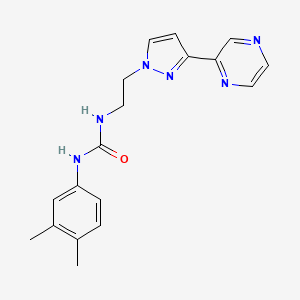 1-(3,4-dimethylphenyl)-3-(2-(3-(pyrazin-2-yl)-1H-pyrazol-1-yl)ethyl)urea