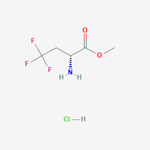molecular formula C5H9ClF3NO2 B2363537 Methyl (2R)-2-amino-4,4,4-trifluorobutanoate;hydrochloride CAS No. 922178-67-4