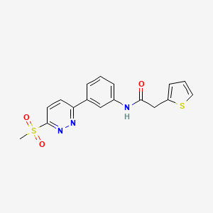 N-(3-(6-(methylsulfonyl)pyridazin-3-yl)phenyl)-2-(thiophen-2-yl)acetamide