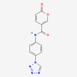 molecular formula C13H9N5O3 B2363545 N-(4-(1H-tetrazol-1-yl)phenyl)-2-oxo-2H-pyran-5-carboxamide CAS No. 1203229-51-9
