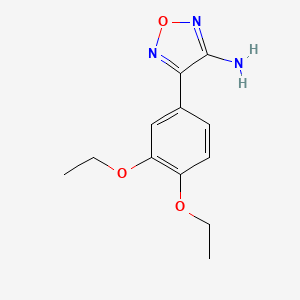 molecular formula C12H15N3O3 B2363546 4-(3,4-Diethoxyphenyl)-1,2,5-oxadiazol-3-amine CAS No. 890010-28-3