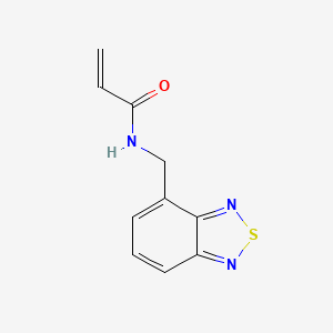 molecular formula C10H9N3OS B2363580 N-(2,1,3-Benzothiadiazol-4-ylmethyl)prop-2-enamide CAS No. 2361641-99-6